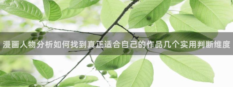漫画岛新作漫画:漫画人物分析如何找到真正适合自己的作品几个实用判断维度